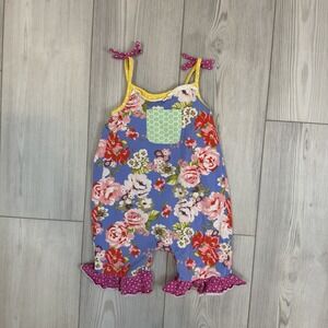 Matilda Jane SUMMER ADVENTURE Romper 18-24M Floral Knit One-Piece Girl